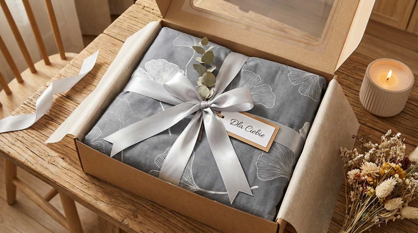 Elegancka pościel na prezent od BERTAX Bielawa - satyna bawełniana w ozdobnym opakowaniu prezentowym